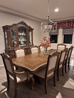 Dining Table, Chairs, Buffet/Hutch