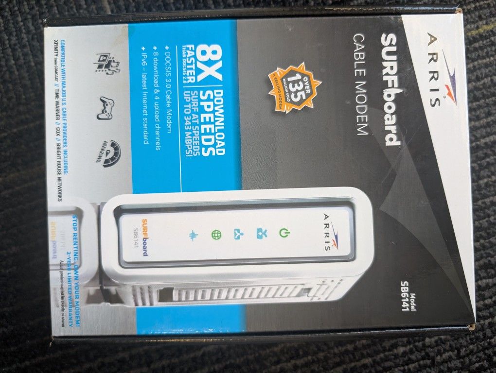 Factory Sealed Arris Cable Modem SB6141