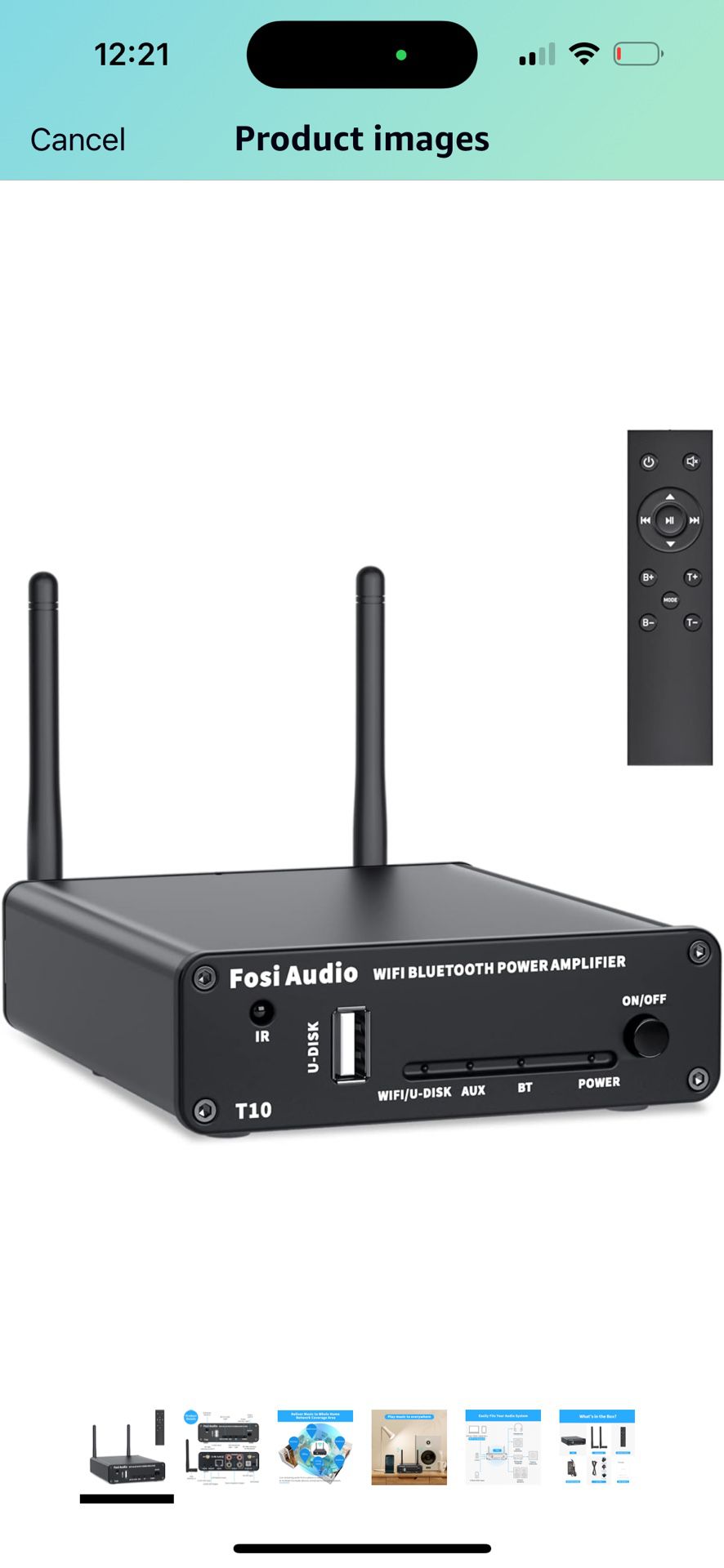 Fosi Audio T10 2.1CH WiFi(Support Airplay 1 and Spotify) TPA3116 Bluetooth 5.0 Stereo Receiver Amplifier 24bit 192 kHz 2.4G Wi-Fi Routing Module Wirel