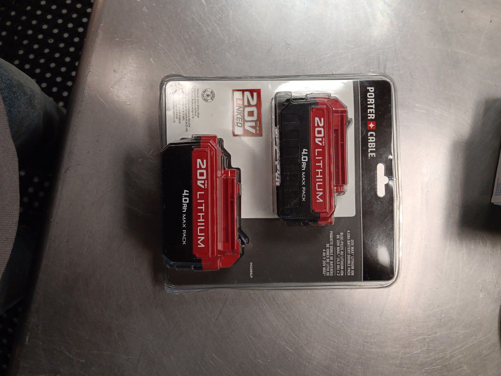Authentic PORTER-CABLE BATTERIES UNOPENED PACKAGE  Two pack 