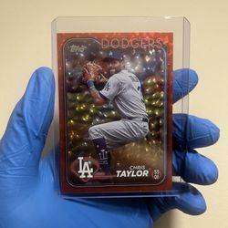 2024 Topps Series One Chris Taylor #246 Red Crackle Foil Board /199