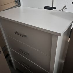 Free - Today Only - White Laminate 4 Drawer Dresser 