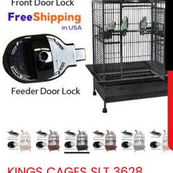 KINGS CAGES  LARGE PARROT CAGE 36X28X69