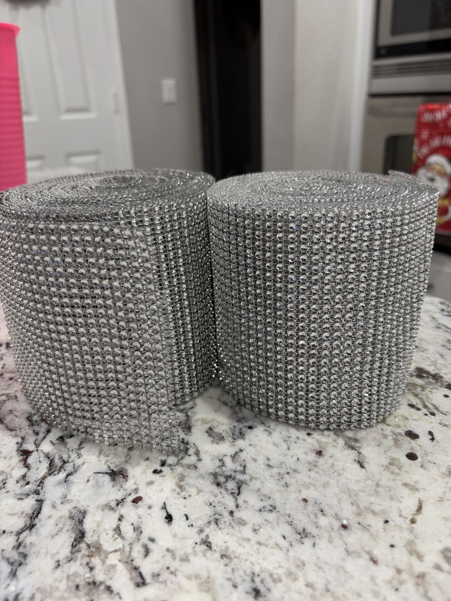 Silver Rhinestone Ribbon 