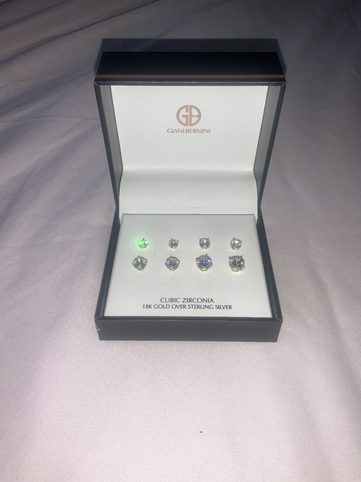 Sterling Silver Gold Plated Earrings Set (4 Pairs)