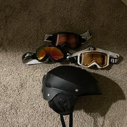 Ski Goggles and Ski Helmet