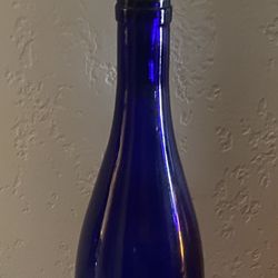 Mid Century Blue Bottle  Decanter