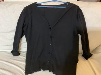 WOMANS SIZE 1X BLACK CARDIGAN 