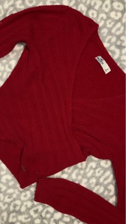Hollister Red Knit Long Sleeve Top ❣️