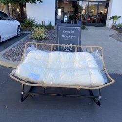 Brand New Oversized Papasan Wicker Rocking Chair