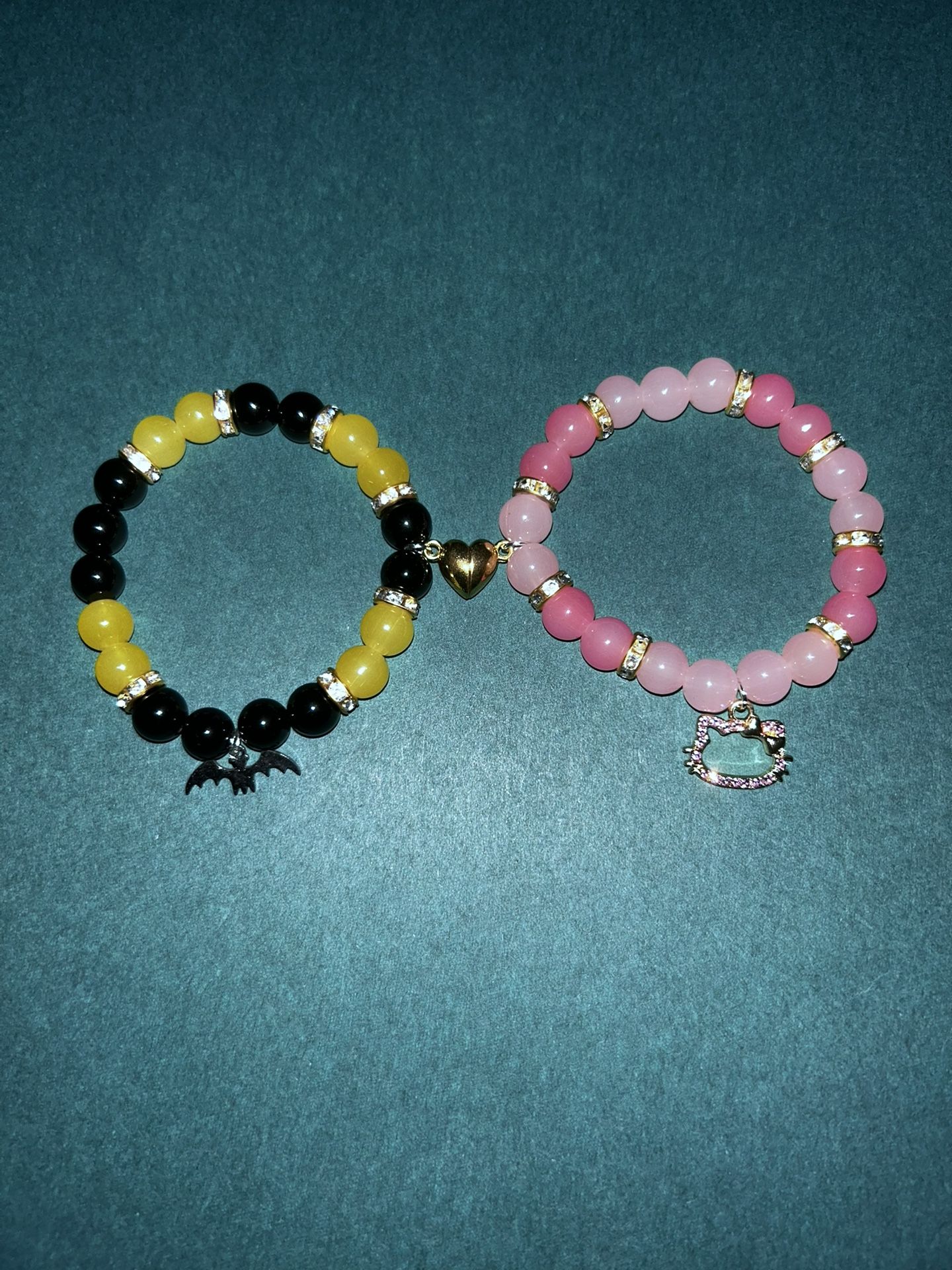 matching bracelets: 6 inch/15.2 cm