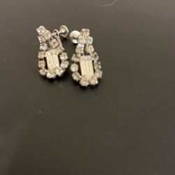 Vintage Rhinestone Earrings 