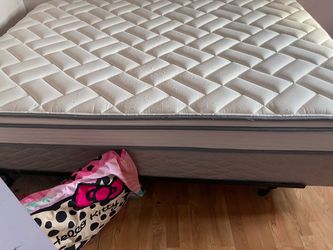 Full -sized mattress, box spring and bed frame