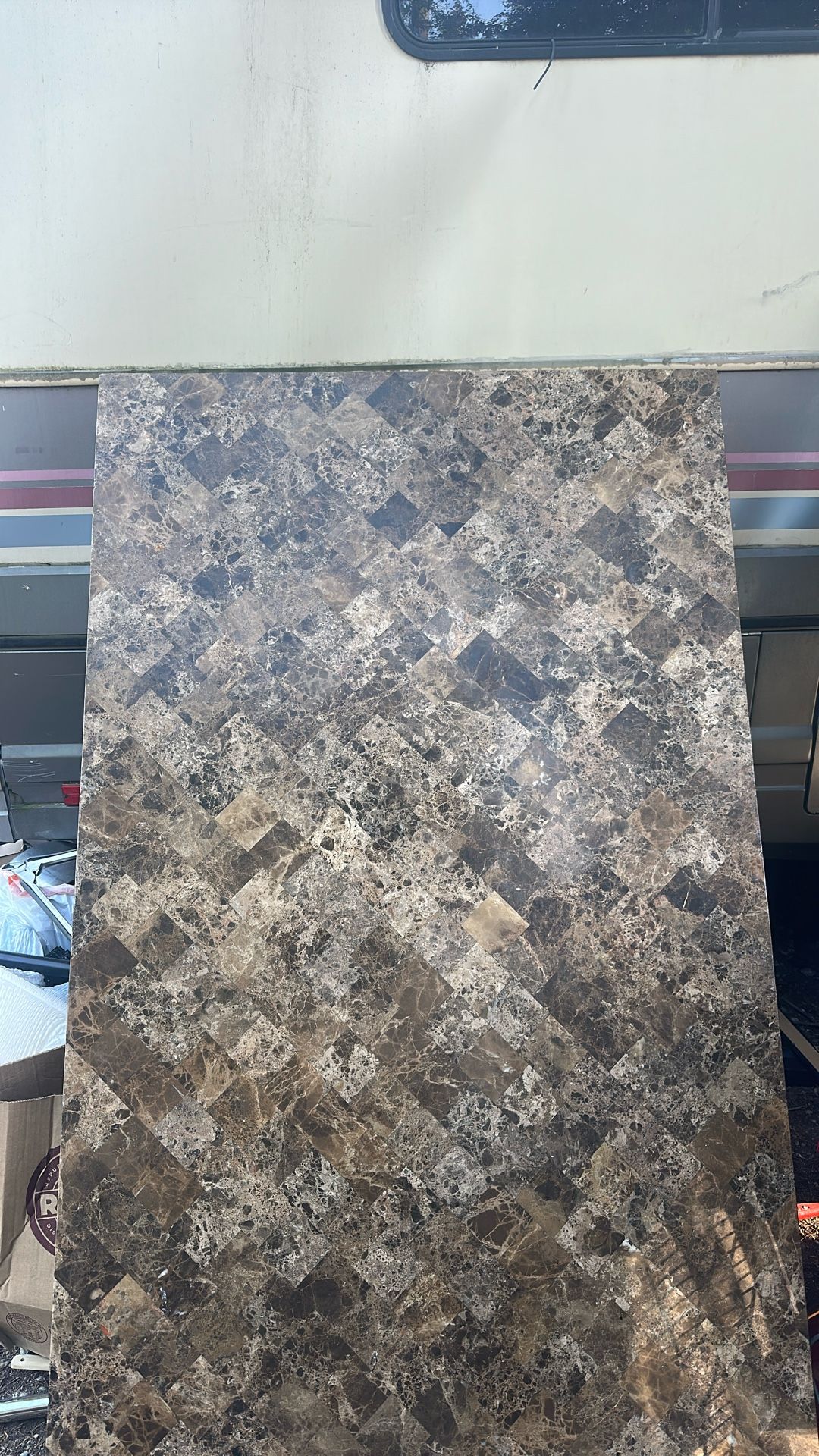 Foux Marble 2 Pcs 6x4 First One Then 2nd Pc 54 Inch All The Way Around