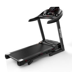 SKONYON 2.5HP Folding Treadmill Electric Motorized Running Machine with LCD Display and Cup Holder for Home Use