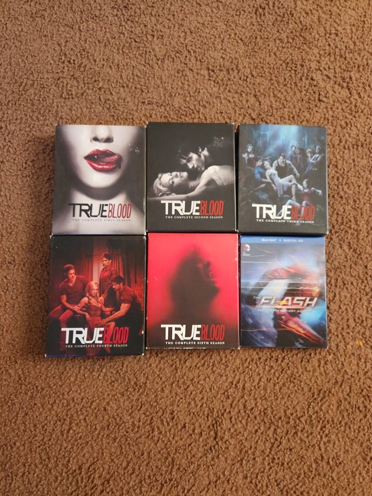 Trueblood Season 1,2,3,4,6 Blu Ray And Flash Season 1