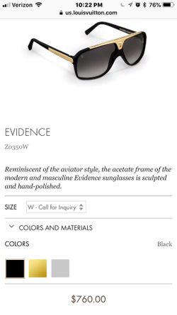 Louis Vuitton LV Evidence Sunglasses Z0350W Gold  Louis vuitton evidence  sunglasses, Louis vuitton glasses, Louis vuitton accessories