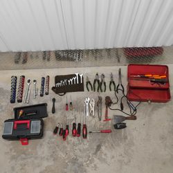Mechanic Hand Tool Bundle – Sockets, Ratchets, Wrenches, Pliers + 2 Toolboxes