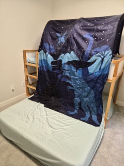 Ikea kura bed with queen size floor bed