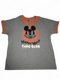 NEW DISNEY PARKS MICKEY MOUSE FANG CLUB LIMITED EDITION HALLOWEEN SHIRT SIZE XL UNISEX HORROR Rhinestone     Tags: emo grunge indie metal hardcore mus
