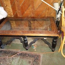Glass And Wood Table 