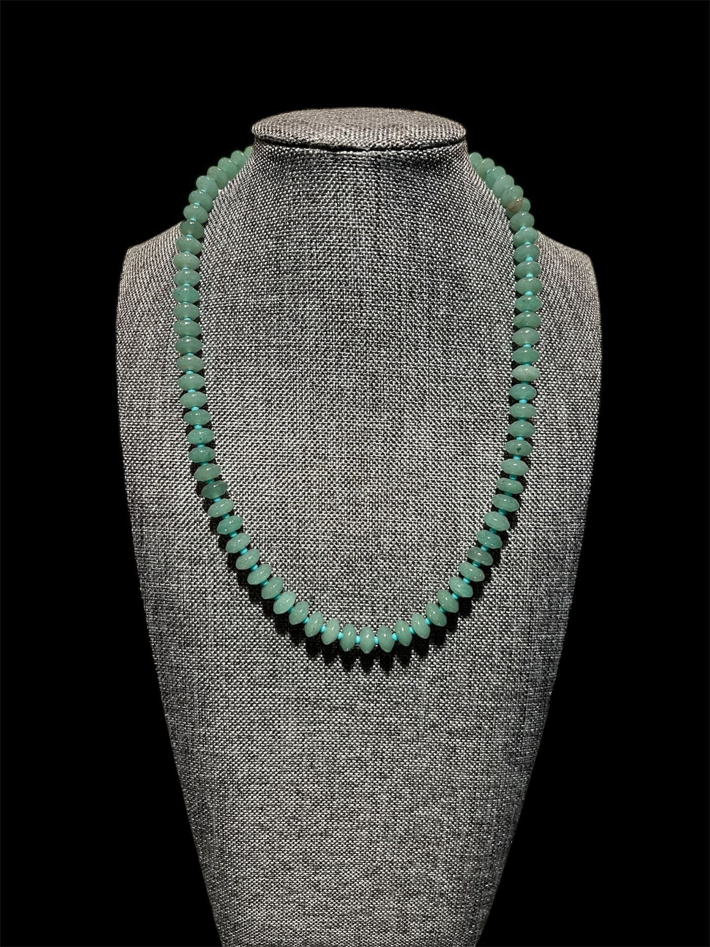 Sterling Silver Green Aventurine Necklace New