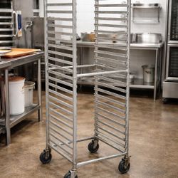 20 Pan Speed Rack + 5 Winco Heavy Duty Sheet Pans (Used, Good Condition) 