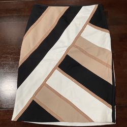 WHITE HOUSE BLACK MARKET STUDDED COLOR BLOCK SKIRT