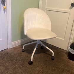 White Rolling Office Chair
