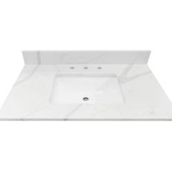 Pre-cut Quartz Slab For Countertop Bathroom Vanity Top Sink Top
