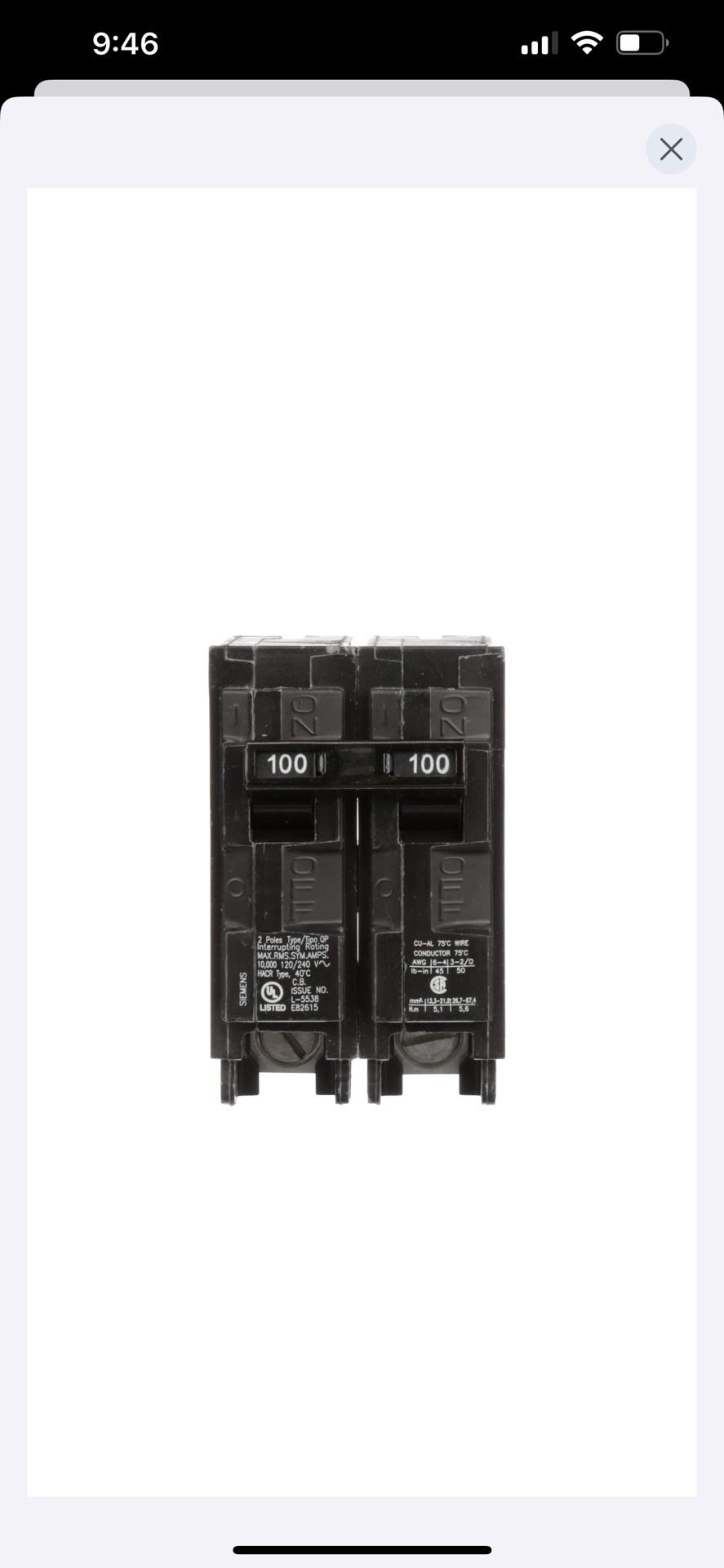 100 Amp Eaton Br And Siemens