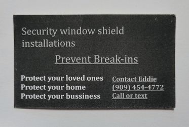 Window Glass Shield 