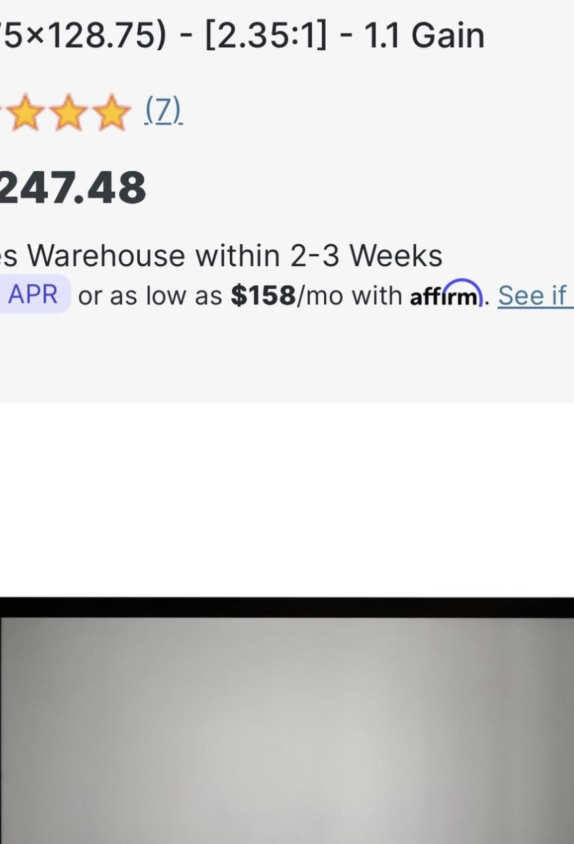 Project Screen Solid Frame