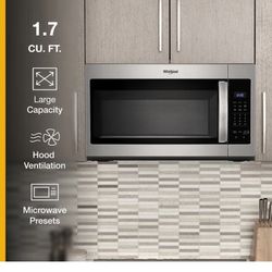Whirlpool microwave/hood combo 1.7cu