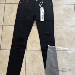 *NWT* BLACK RIPPED PURPLE BRAND JEANS MEN