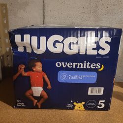Huggies Overnights Size 5 50 count