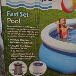 Bluescape Fast Set 10' x 30'' Round Inflatable Soft Sided Above Ground with pump