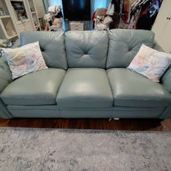 Green Leather Couch