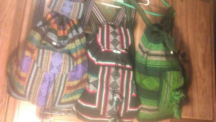 Brand-new hippie collored back packs ... 15$ each