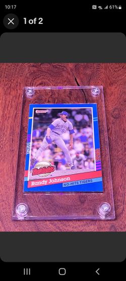 1991 Donruss Randy Johnson Highlights, No Hits Tigers Baseball Card
