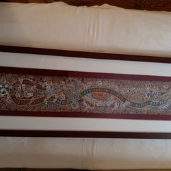 Framed  Snake Picture 29.5L X 11.3/4W