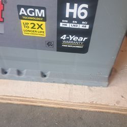 Brand new AGM car battery H6 w 4 yr warranty