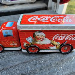 Coca Cola, Vintage Antique Coke Tin Santa Truck Collectable