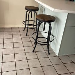 Leary Reclaimed Wood Swivel Counter Bar Stools