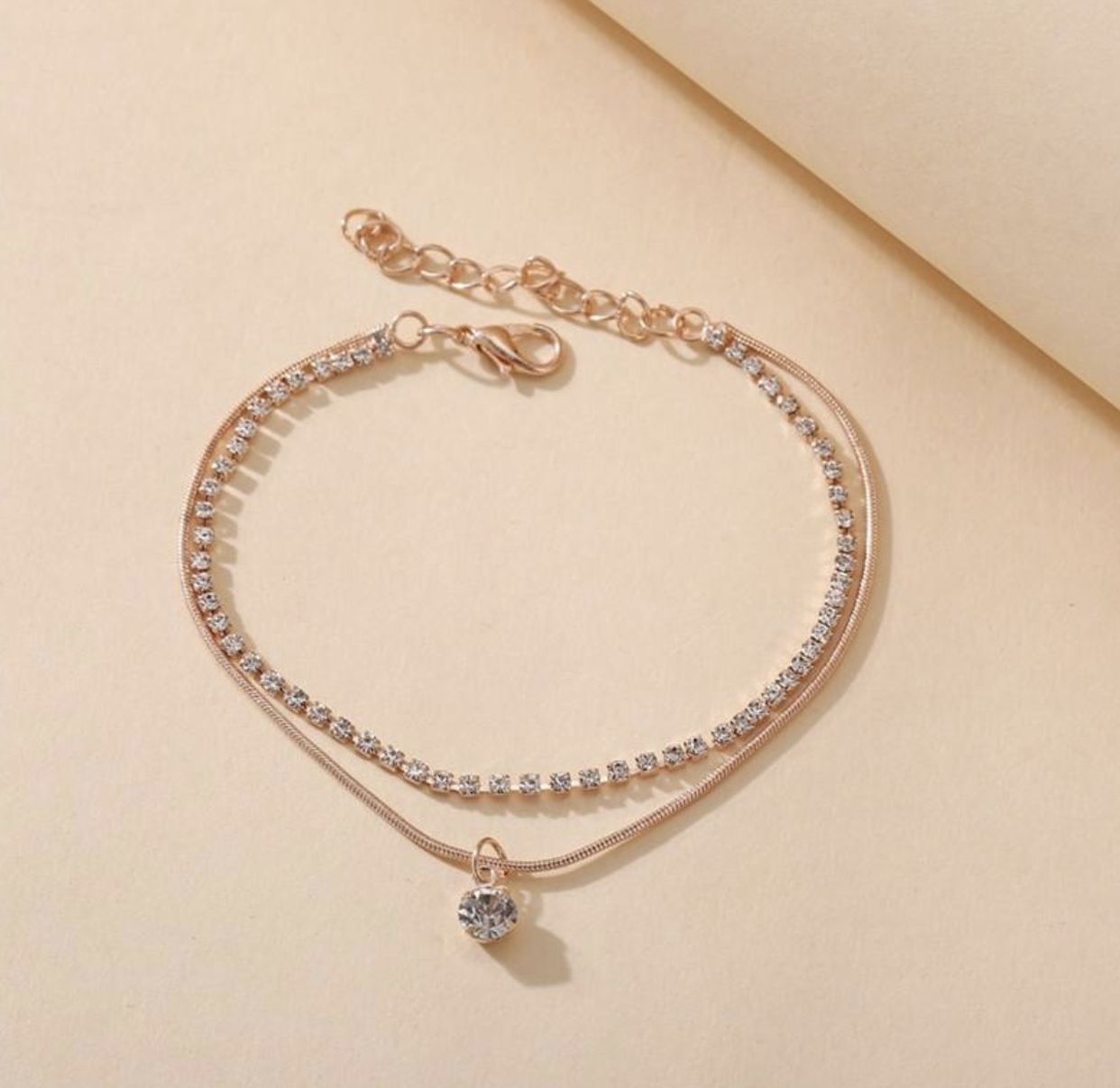 18K Gold Plated Dangling Anklet