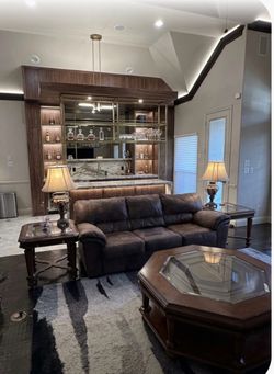 Barolo. Coffee table and 2 side table set . solid wood . $580