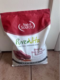 Nutri source Pure Vita beef and lentil dog food