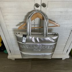 Large Tote Silver
