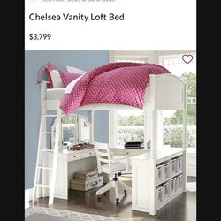 Chelsea Loft Vanity Full-size Bed 