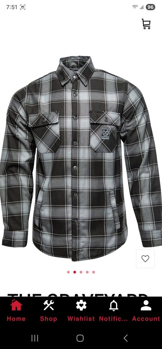 Graveyard DIXXON Men's Large Flannel Jacket 